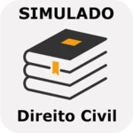 simulado concursos direito civil android application logo